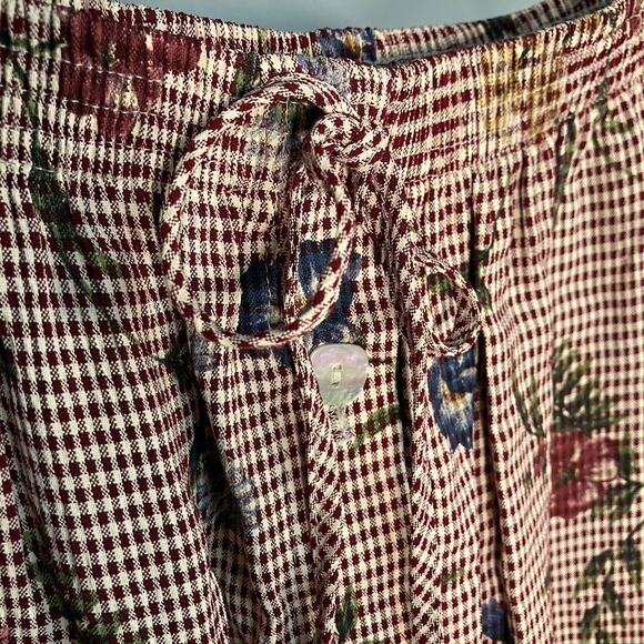 Vintage Teddi Floral Button Front Maxi skirt Women Med Cottage Prairie Peasant - Picture 8 of 13